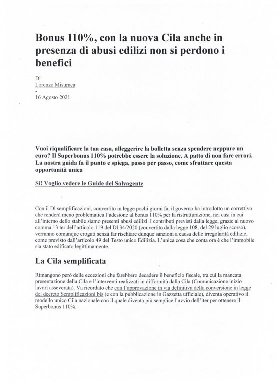 con la nuova cila anche in presenza di abusi edilizi non si perdono i benefici..jpeg